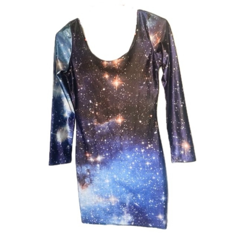Galaxy Print Mini Dress